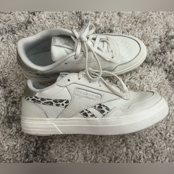 Reebok Off-White Leopard Print Sneaker - Picture 1 of 5